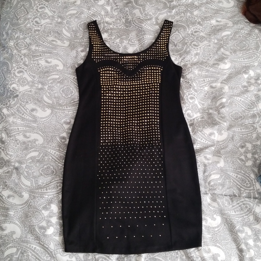 Gold and Black Dress